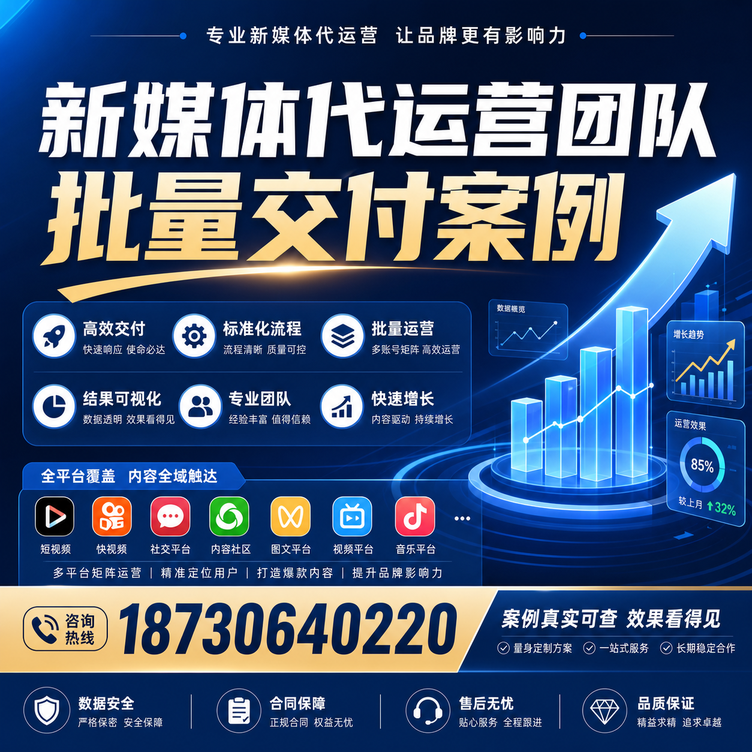 果洛代运营公司多客户账号批量高效交付案例